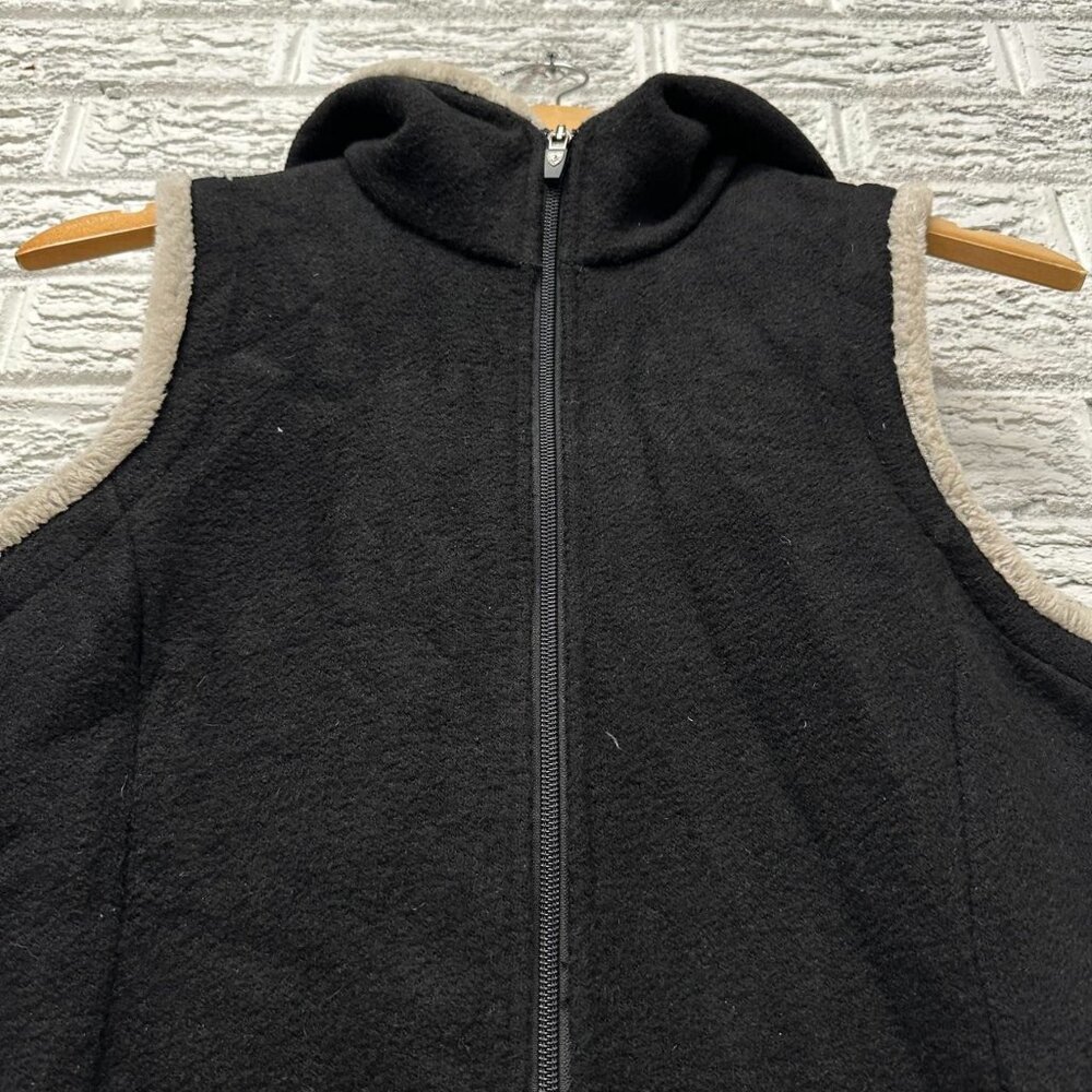 Kuhl Women’s Alfpaca Fleece Zip‎ Up Hoodie Small  Black Fleece